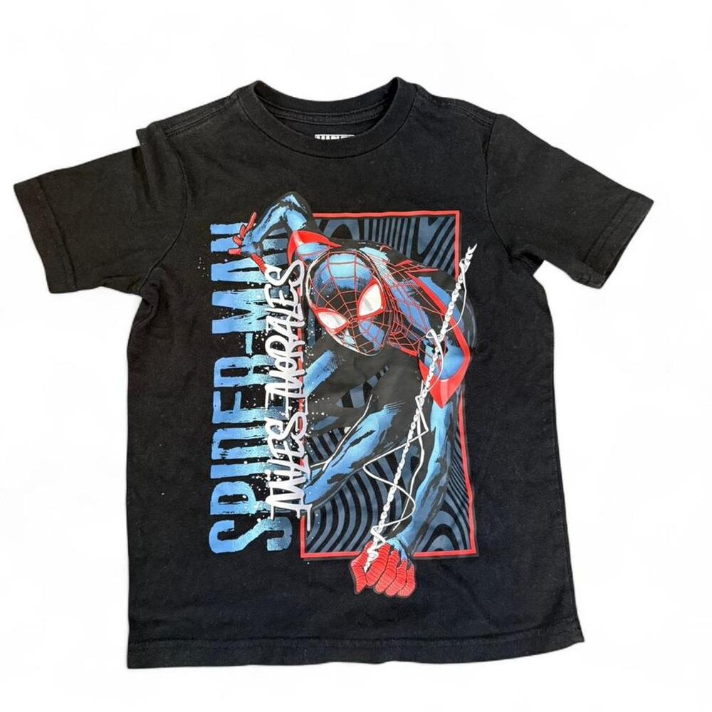 Marvel spider man black cotton t shirt
